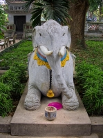 Elephant statue in the temple