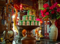 Offerings in the temple.