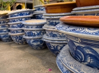 Hand painted pots