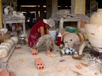 Worker taking a smoke break