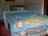 Car belonging to the protesting monk