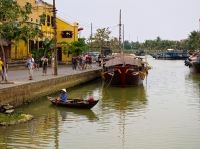 Boats on the river in Hoi An