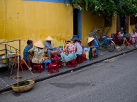 Street food vendors in Hoi An