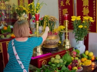 Jill lighting incense