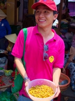 Grubs for sale at the Hoi An Market