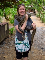 Jill battles the python