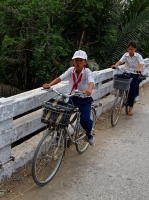 School boys heading home for the day