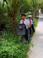 School boys heading home for the day